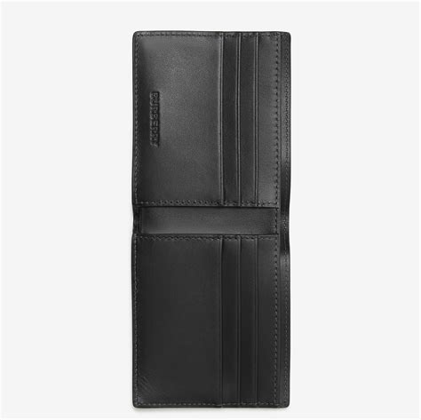 burberry london check bifold cavendish wallet|Check Slim Bifold Wallet in Charcoal .